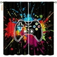 thumbnail image 1 of Gamer Curtains for Boys Kids Bedroom,Cool Gaming Decor,Video Game Kids Curtains,Neon Gamepad Teens Curtains for Bedroom Window Treatment Set for Living Room 84Wx84H Inch Decor, 1 of 6