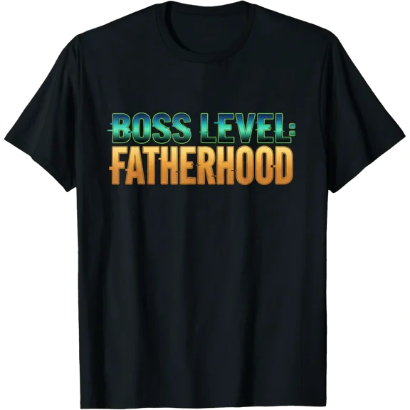 Gamer Dad Boss Level Fatherhood T-Shirt