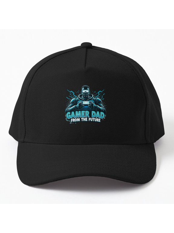 Gamer Dad From the Future Baseball Hat, Futuristic Armor Sci-Fi Design, Classic Cap