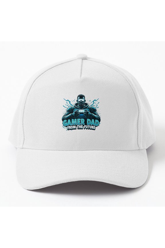 Gamer Dad From the Future Baseball Hat, Futuristic Armor Sci-Fi Design, Classic Cap
