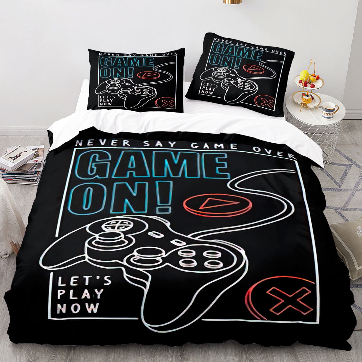 Gamer Duvet Cover Sets for Boys,Gaming Bedding Set Twin Set,Video Games
