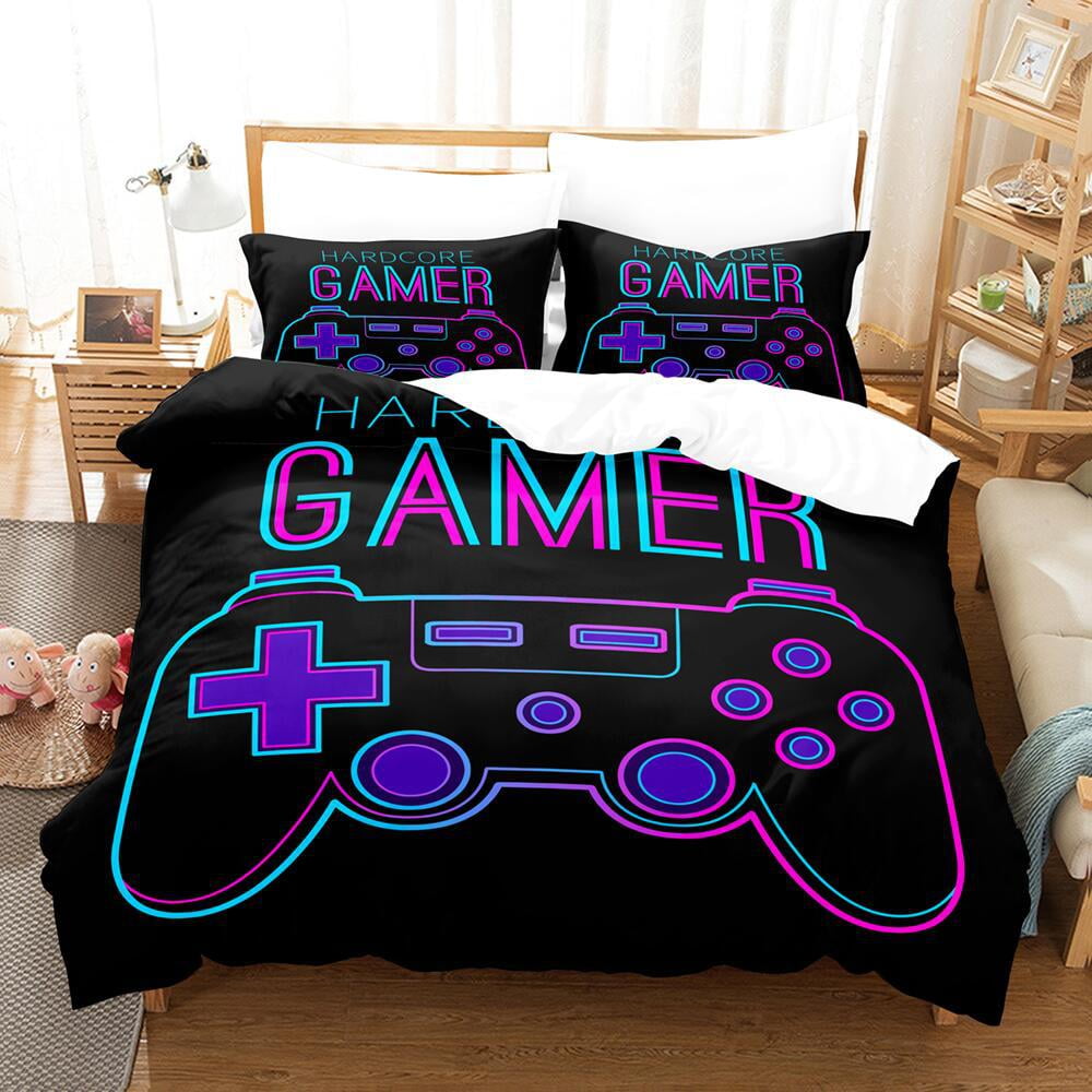 Gamer Duvet Cover Sets for Boys,Gaming Bedding Set Twin Set,Video Games