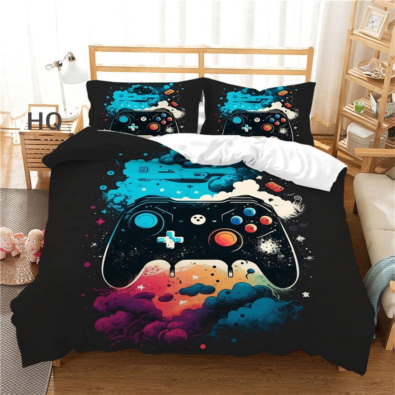 Gamer Duvet Cover Sets for Boys,Gaming Bedding Set Twin Set,Video Games