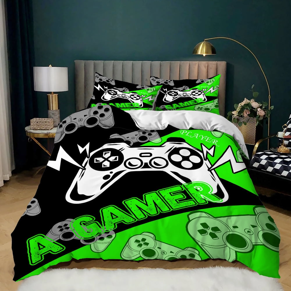Gamer Duvet Cover Sets for Boys,Gaming Bedding Set Twin Set,Video Games