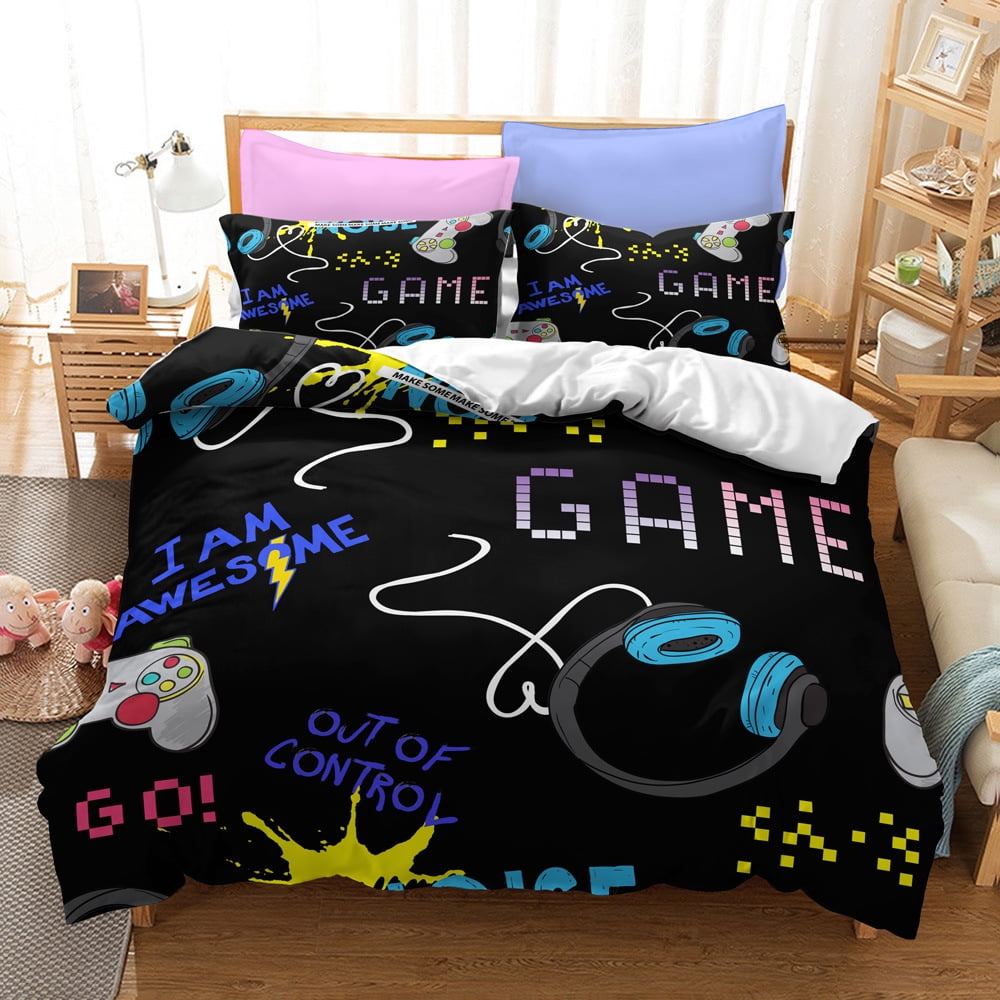 Gamer Duvet Cover Sets for Teen Boys,Gaming Bedding Sets Twin Set,Video