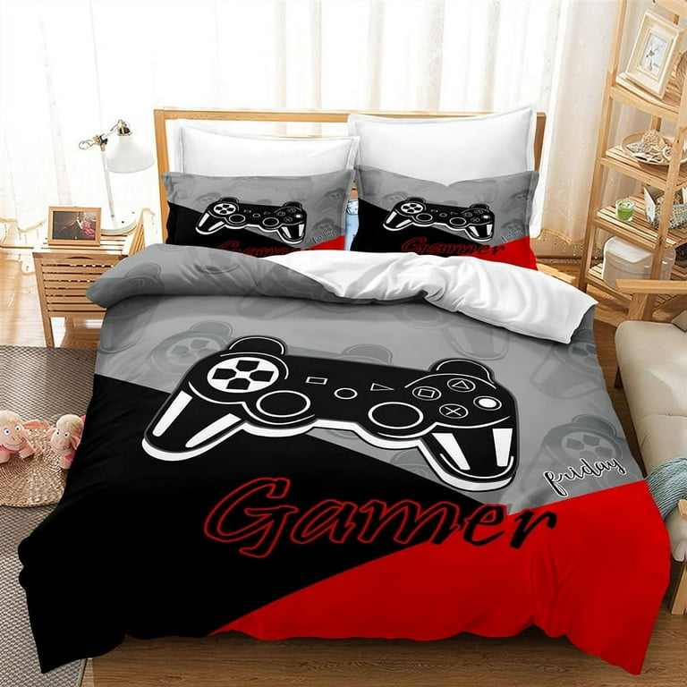 Gamer Duvet Cover Twin Size Teens Gaming Bedding Set 3pcs for Kids Boys Girls Video Games Comforter Cover Gamepad Quilt Cover Walmart