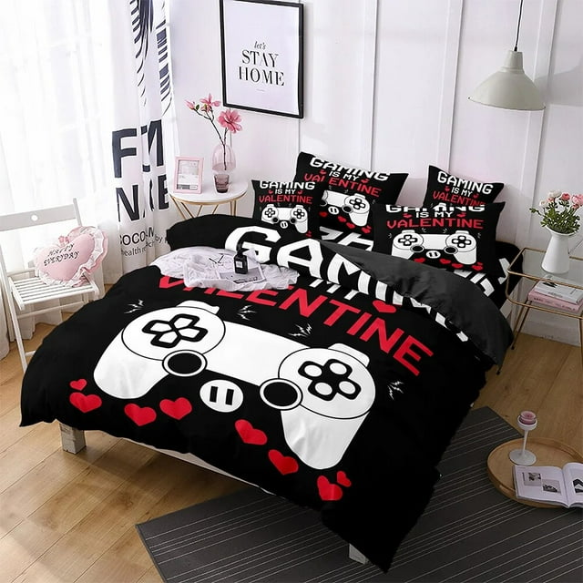 Gamer Duvet Cover for Boys Gaming Comforter Cover Games Gamepad