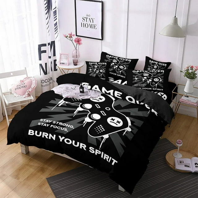 Gamer Duvet Cover for Boys Gaming Comforter Cover Games Gamepad