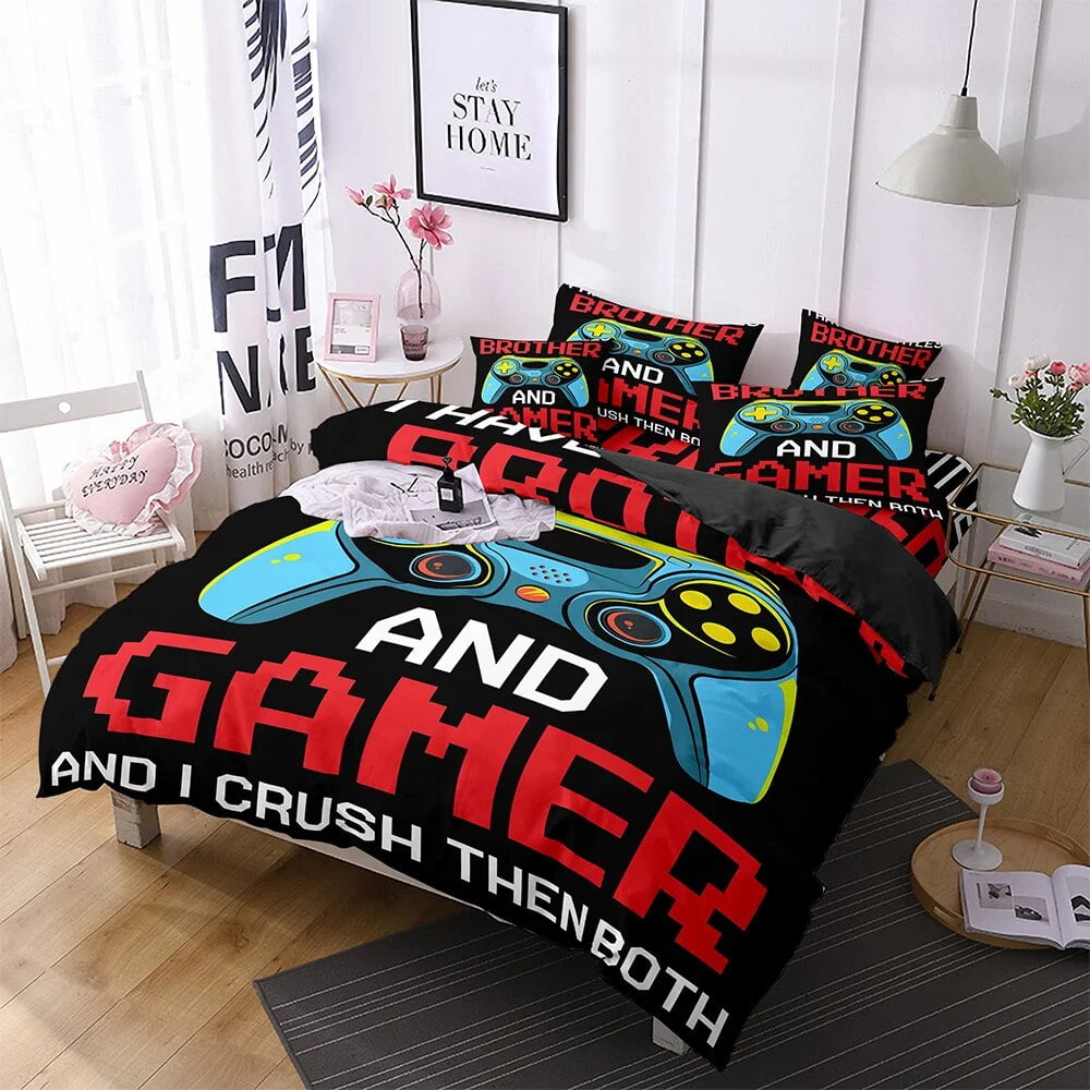 Gamer Duvet Cover for Boys Gaming Comforter Cover Games Gamepad