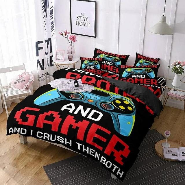 Gamer Duvet Cover for Boys Gaming Comforter Cover Games Gamepad