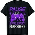 thumbnail image 1 of Gamer Epilepsy Awareness For Kids Boys Girls Video Game T-Shirt, 1 of 4