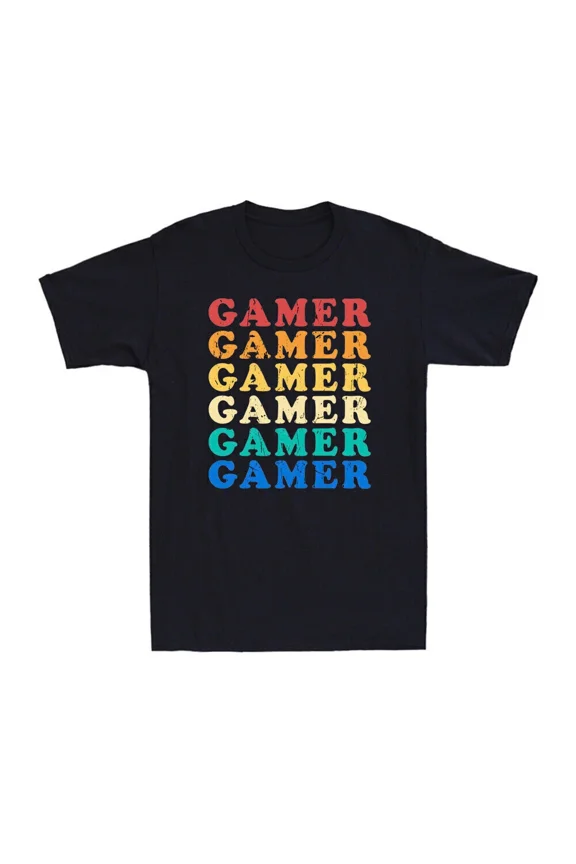 Gamer Funny Video Game Lovers Gift Vintage Retro 70's 80's Style Men's T-Shirt