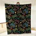thumbnail image 1 of Gamer Game Controller Blanket Kids Boys Colorful Gaming Gamepad Gifts Toys for Teen Teenage Birthday Christmas Valentines Day Bedroom Decor Soft Cozy Colorful Throw Black 50"x60", 1 of 6