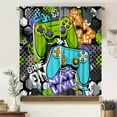 thumbnail image 1 of Gamer Gamepad Curtain for Teen Boys Girls Kids, Modern Cartoon Video Games Gamepad Controller Print Blackout Rod Pocket Window Treatments Drapes for Bedroom Playroom Home Decor 84" W X 84" L, 1 of 8