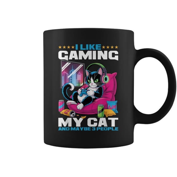Gamer Gaming Cat Video Game Coffee Mugs