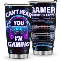 Gamer Gaming Gamepad Mug Tumbler Gifts for Kids Boys Teen Son Game Controller Coffee Cup for Husband Father Dad Birthday Halloween Christmas Presents Tumbler 20oz Stainless Steel