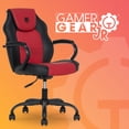 thumbnail interactive-video image 1 of Gamer Gear Jr. Xplorer Gaming and Computer Chair, Kids and Teens Gaming Chair with Padded Arms, Adjustable Height, Red and Black, 1 of 12