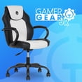 thumbnail image 1 of Gamer Gear Jr. Xplorer Gaming and Computer Chair, Kids and Teens Gaming Chair with Padded Arms, Adjustable Height, White and Black, 1 of 11