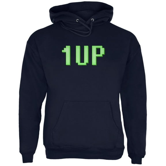 Gamer Geek Birthday 1 Up Extra Life Mens Hoodie Navy 2XL