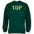 thumbnail image 1 of Gamer Geek Birthday 1 Up Extra Life Mens Sweatshirt Forest Green 2XL, 1 of 1