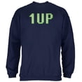 thumbnail image 1 of Gamer Geek Birthday 1 Up Extra Life Mens Sweatshirt Navy 3X-LG, 1 of 1
