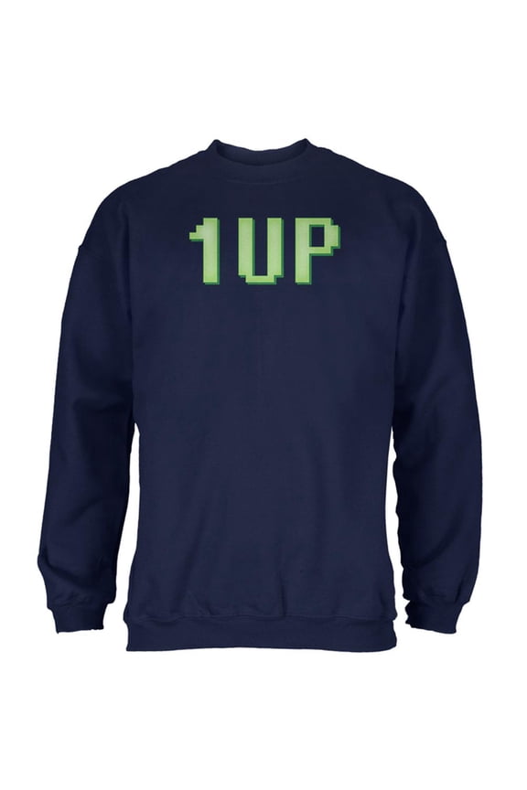 Gamer Geek Birthday 1 Up Extra Life Mens Sweatshirt Navy SM