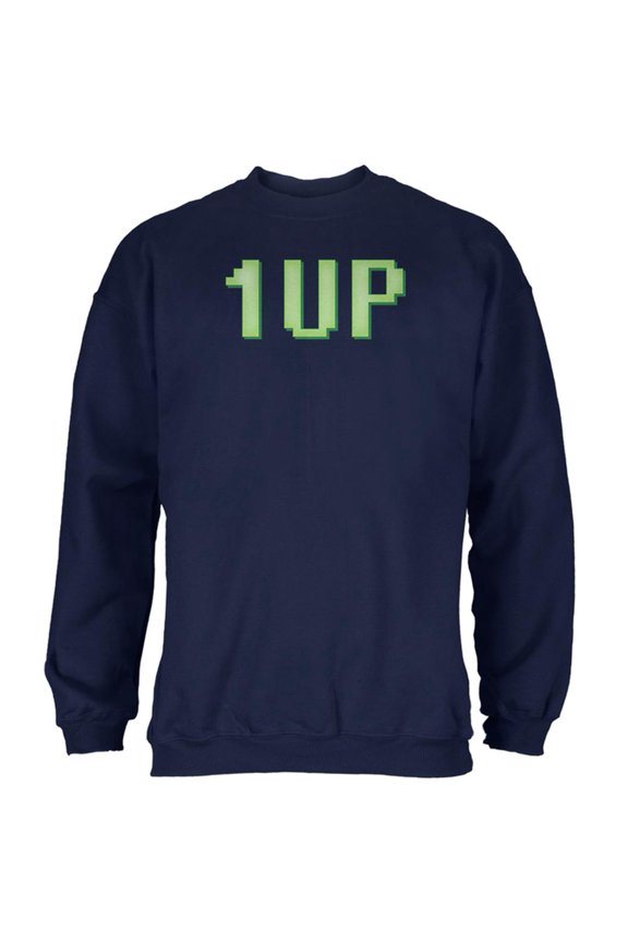 Gamer Geek Birthday 1 Up Extra Life Mens Sweatshirt Navy X-LG