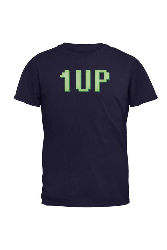 Gamer Geek Birthday 1 Up Extra Life Mens T Shirt Navy SM