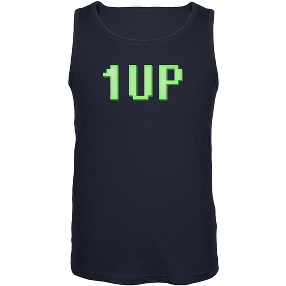 Gamer Geek Birthday 1 Up Extra Life Mens Tank Top Navy MD
