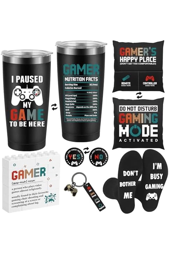 Gamer Gifts for Men Boyfriend Dad Brother, Gaming Accessories for Room, Gaming Stuff, Christmas Gifts for Friend- Gamer Gift Set Box$$Home Decor, Kitchen, & Other