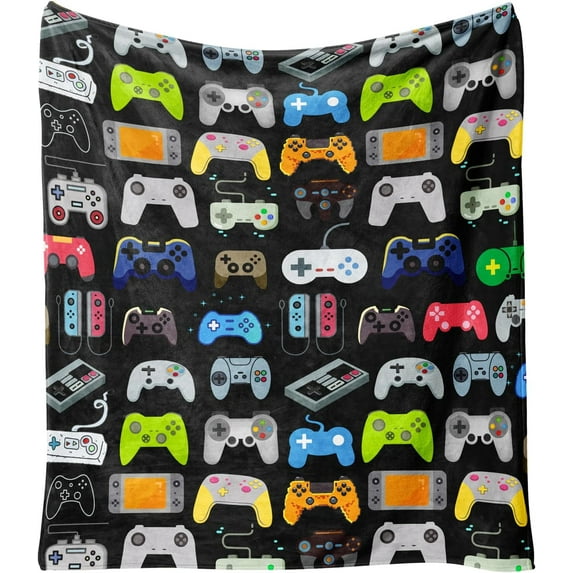 Gamer Gifts Throw Blanket for Men Women,Best Gaming Gifts for Video Game Lover Room Decor,Fathers Mothers Day Christmas Birthday Gift Flannel Fleece Soft Warm Cozy Throw 60” x 50”