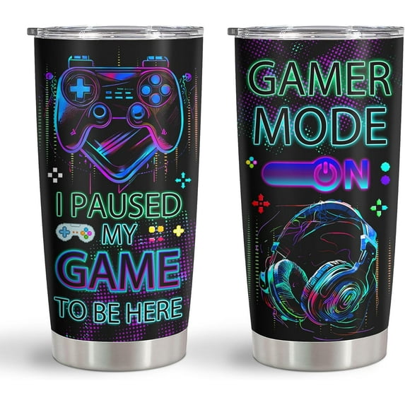 Gamer Gifts Tumbler 20oz, Cool Gifts for Gamers, Gamer Gifts for Men/Teen Boys Girls/Boyfriend, Gaming Gifts Cup 1 PC, Video Game Gifts Mug, Birthday Gifts for Game Lovers