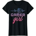 thumbnail image 1 of Gamer Girl Heartbeat Gaming Women Girls Kids Teens Youth T-Shirt, 1 of 4