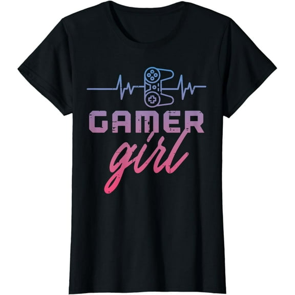 Gamer Girl Heartbeat Gaming Women Girls Kids Teens Youth T-Shirt