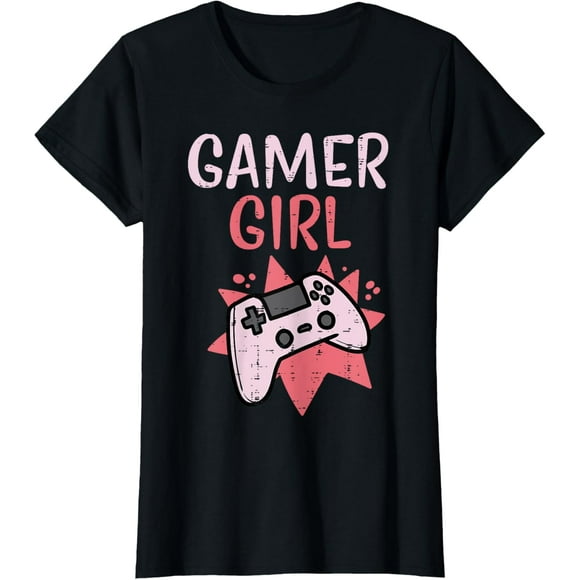 Gamer Girl Pink Game Controller Cute Video Gaming Women Kids T-Shirt