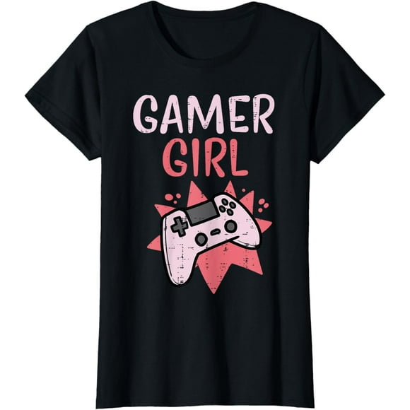 Gamer Girl Pink Game Controller Cute Video Gaming Women Kids T-Shirt