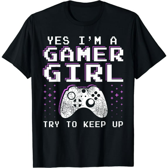 Gamer Girl Stuff Gifts for Teens - Funny Video Gaming Gift T-Shirt Black 4X-Large