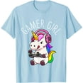 thumbnail image 1 of Gamer Girl Unicorn Gaming Cute Video Game Gift Unisex T-Shirt for Men Women Kids Toddler,Light Blue Color,Size 2T, 1 of 5