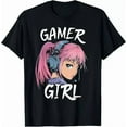 thumbnail image 1 of Gamer Girl Video Gaming Graphic Computer Game Unisex T-Shirt up to size 5XL, 1 of 2