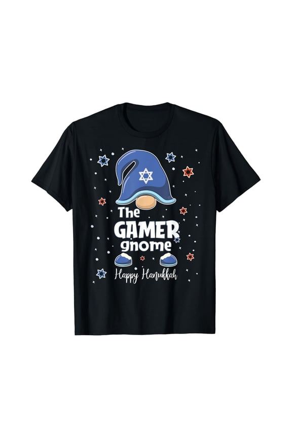 Gamer Gnome Hanukkah Family Graphic T-Shirt