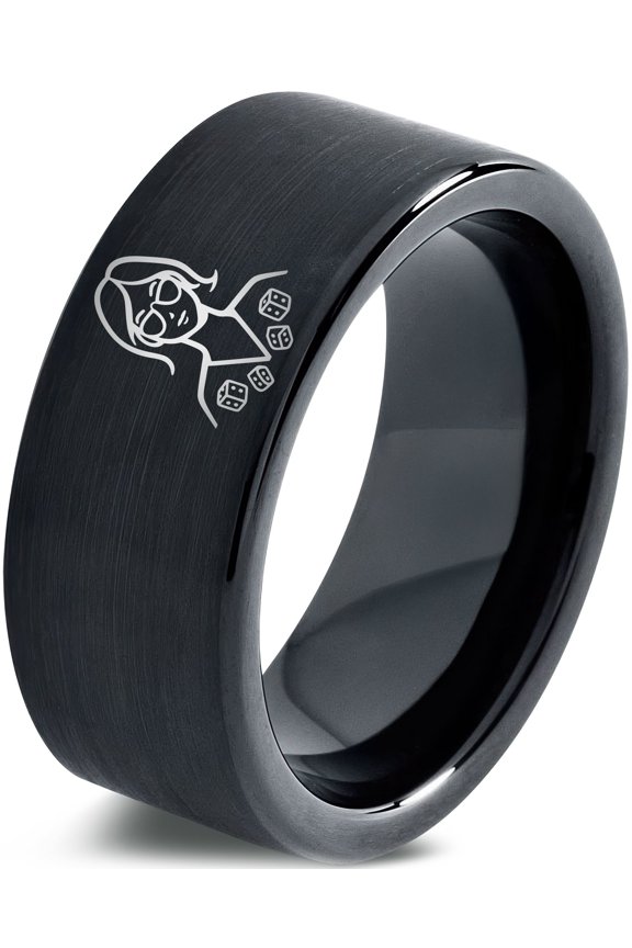 Gamer Handmade Gift Tungsten Ring Black Wedding Jewlery Intimate Jewelry Tungsten Mom Men