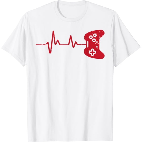 Gamer Heartbeat Game Controller Gaming Boys Kids Men Youth T-Shirt100% cotton