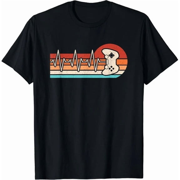 Gamer Heartbeat Gaming Video Games Men Teen Boys Gift Unisex T-Shirt, Vintage Birthday Gift