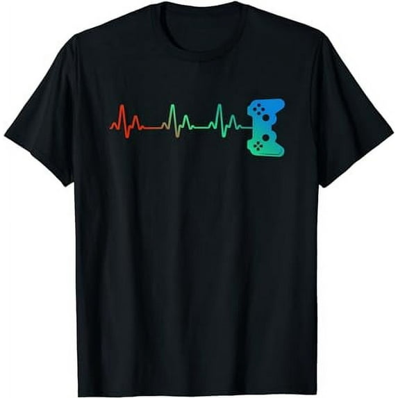 Gamer Heartbeat - Video Game Controller eSports Nerdy Gamer T-Shirt