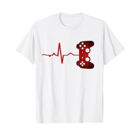 Gamer Heartbeat Video Games Gaming Boys Girls Teens Men T-Shirt Funny Cute Graphic tee