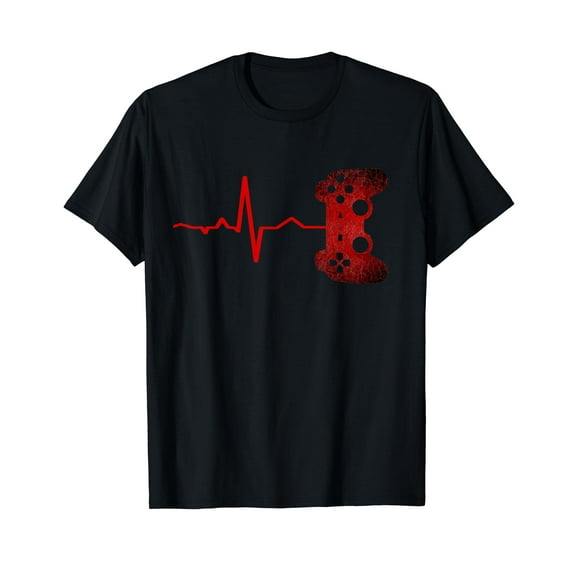 Gamer Heartbeat Video Games Gaming Boys Girls Teens Men T-Shirt Funny Cute Graphic tee