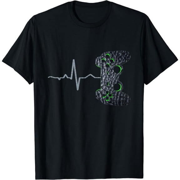 Gamer Heartbeat Video Games Gaming Boys Teens Funny Pc Gamer T-Shirt