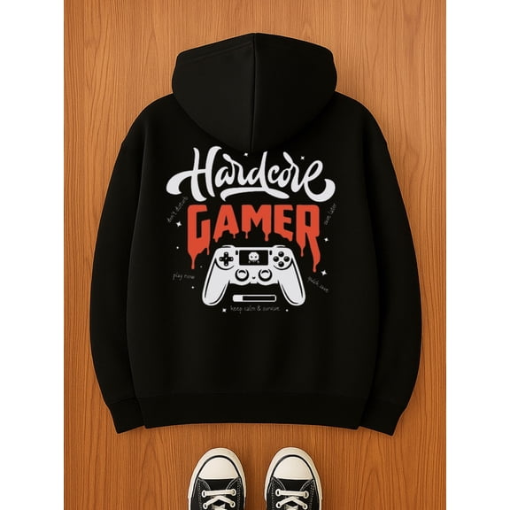 Gamer Hoodie funny hoodies games men hooded sweatshirt black For Winter Casual Daily Wear funny graphic halloween winter autumn streetwear game over funny Fashion Unisex hoodie