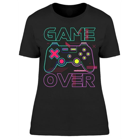 Gamer Joypad Console Game Over T-Shirt Women -Image by Shutterstock, Female XX-Large