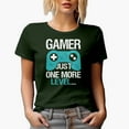 thumbnail image 1 of Gamer, Just One More Level with Gaming or Game Controller, Military Green T-Shirt, Medium, 1 of 5